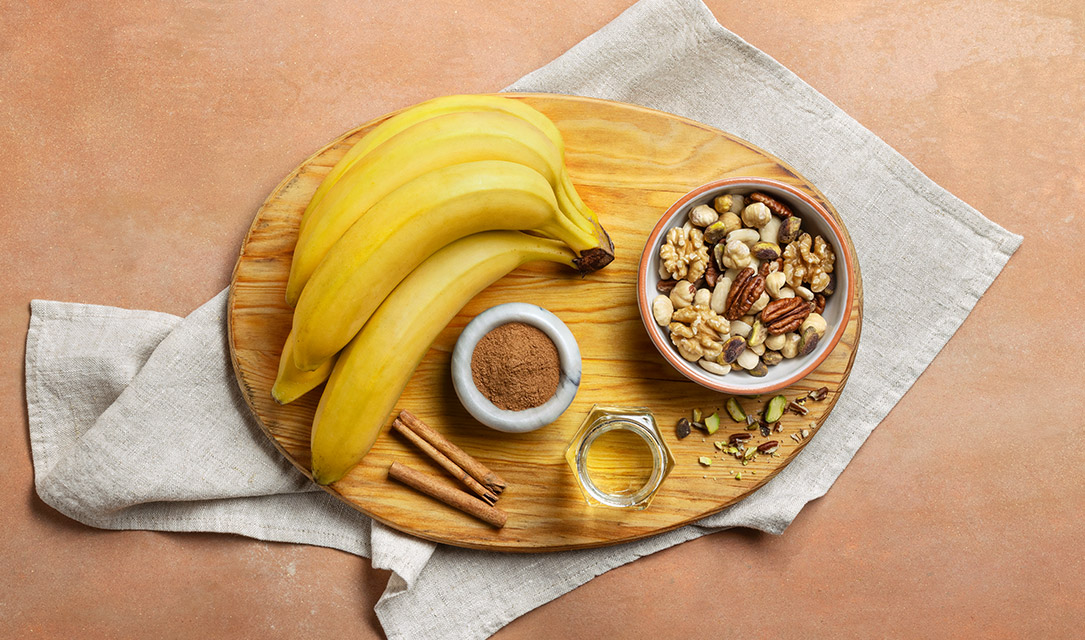 Banana Salteada com Canela e Frutos Secos