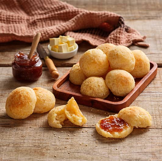 Pão de queijo de sésamo